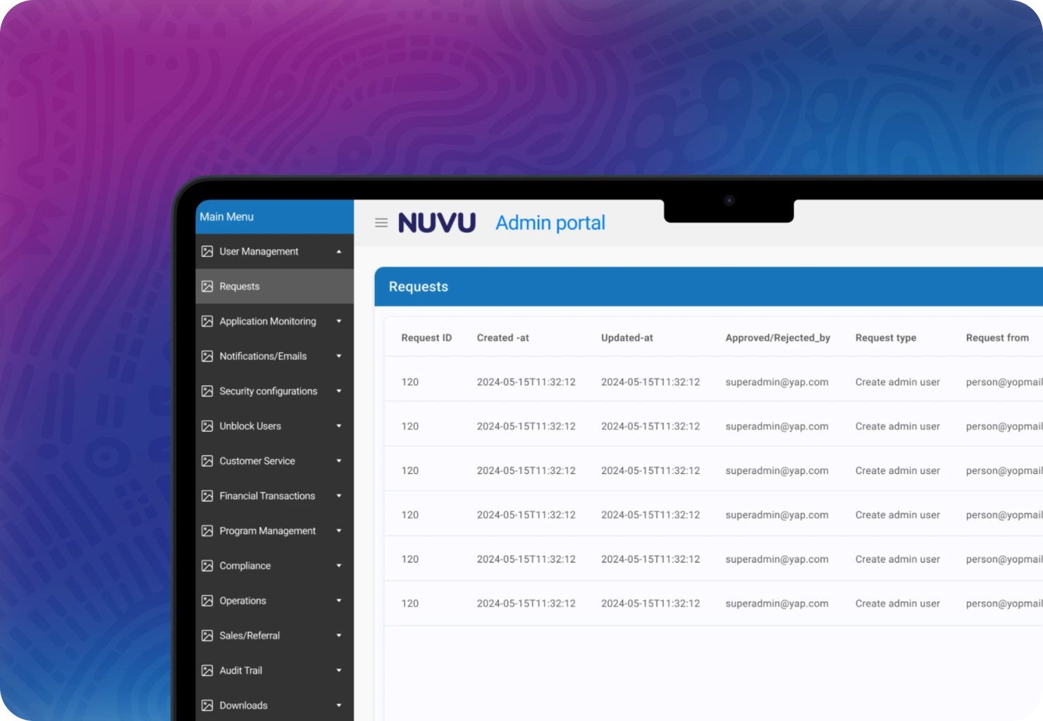 Back Office Interface
