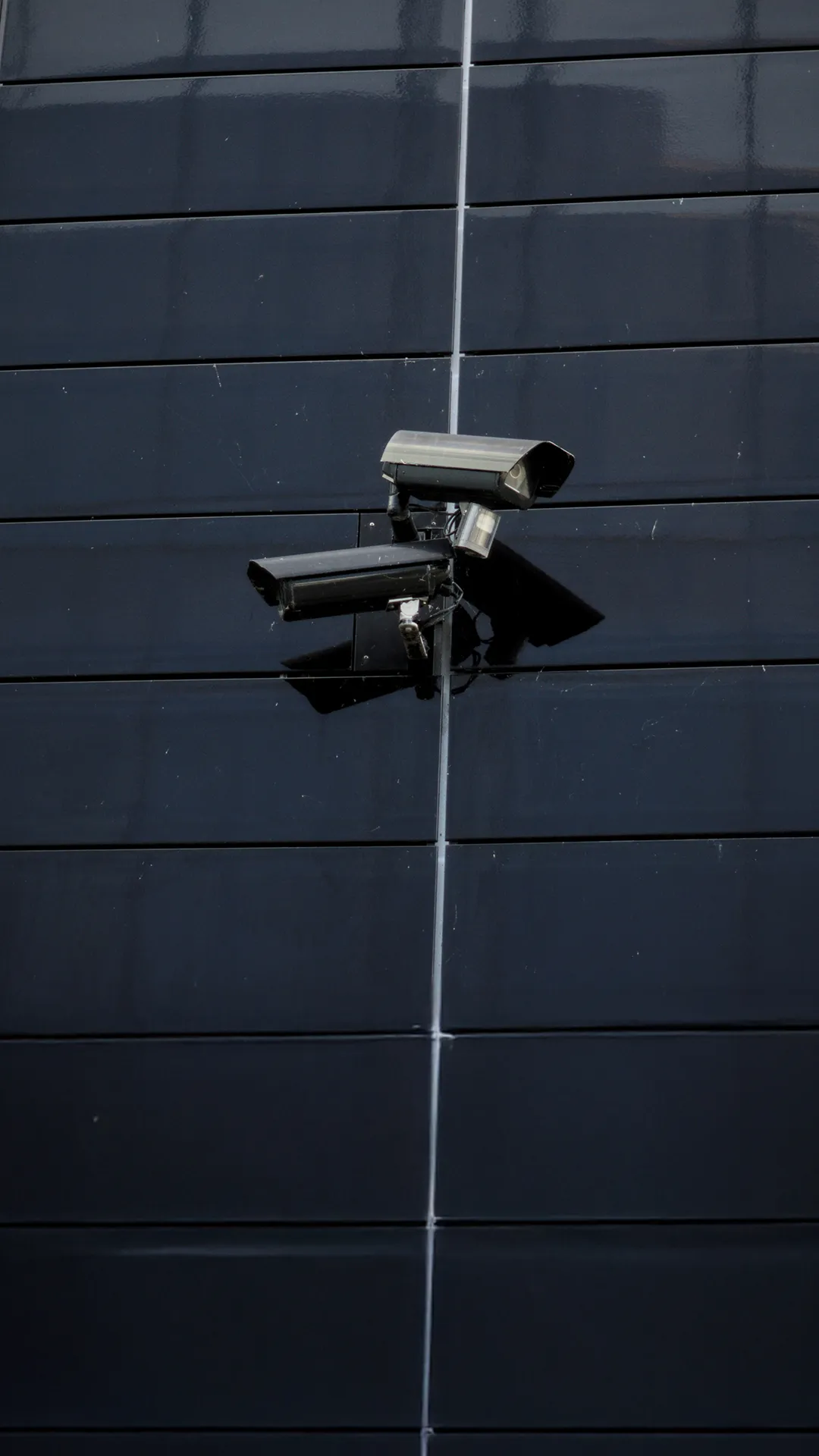 Security camera on building