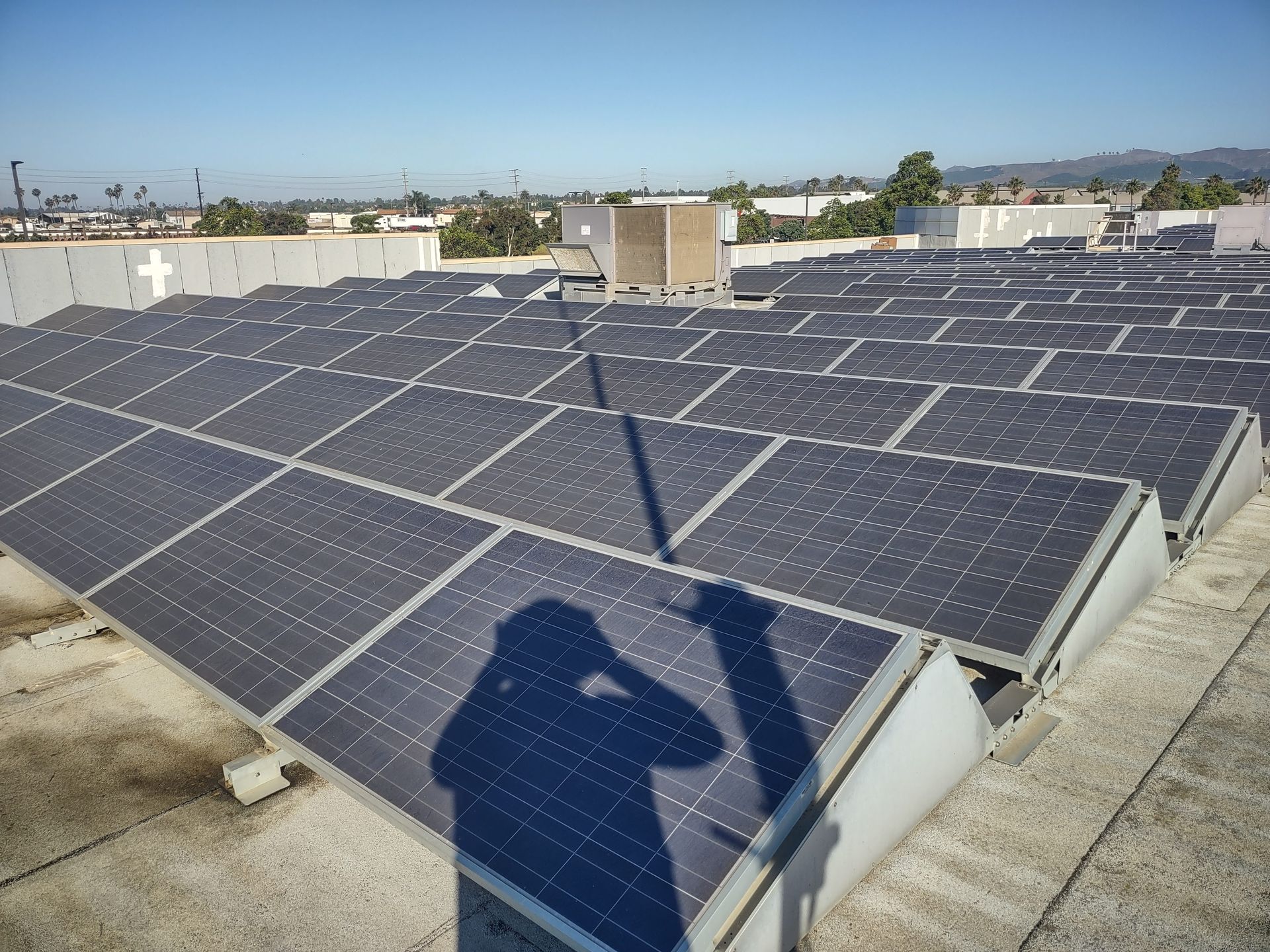 Solar panels before cleaning