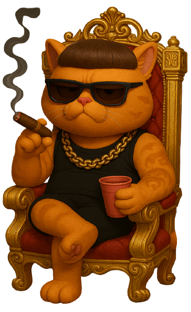 Cat Capo on Golden Throne