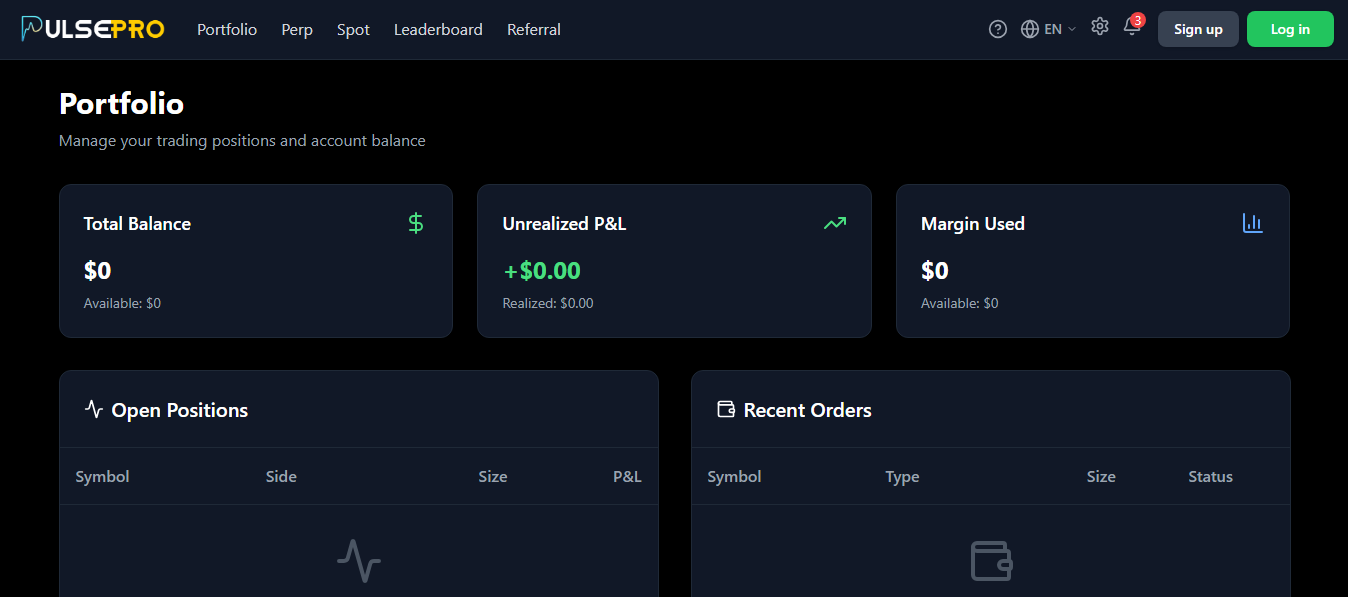 Perpetual Trading Interface