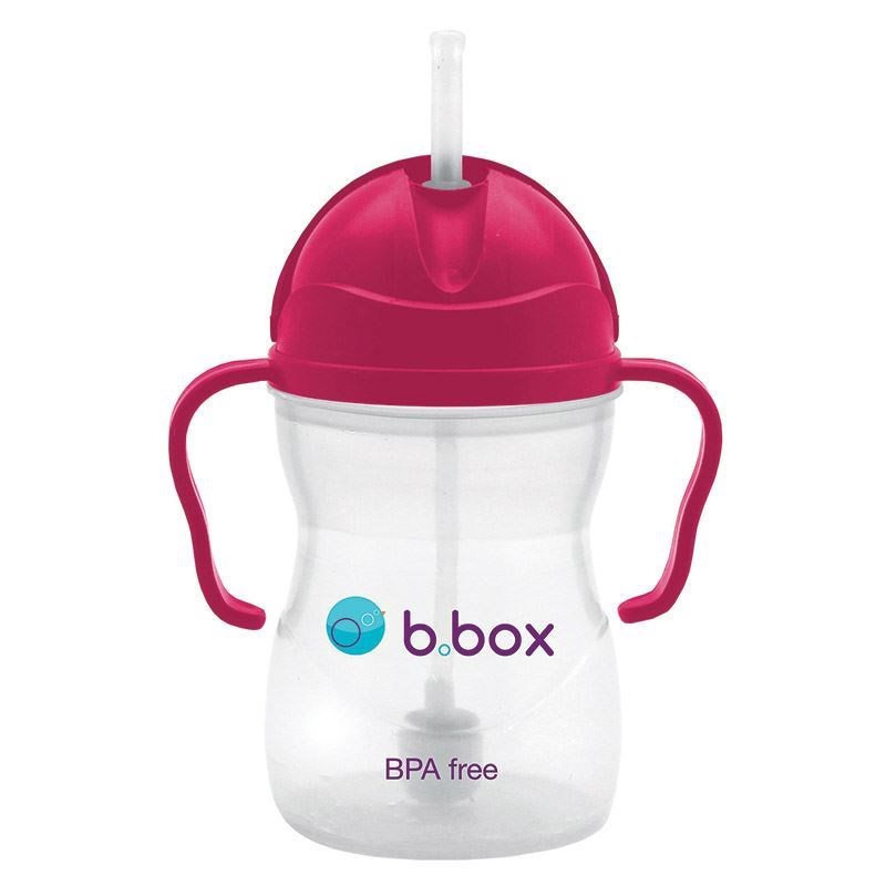 B.BOX 新版婴幼儿重力球吸管杯 玫红色 6+ 240ml