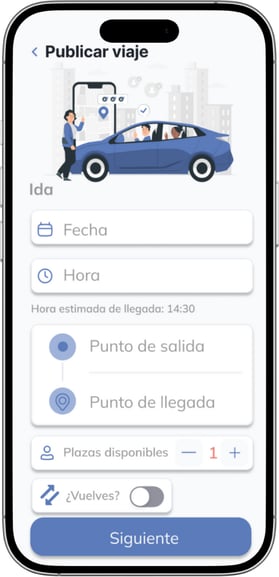 Publica viajes como conductor