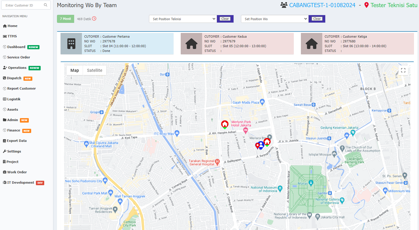 Monitoring Work Order Screenshot