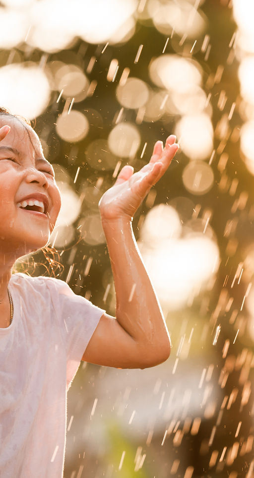 Children playing in water