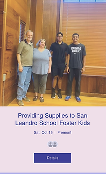 School supplies donation