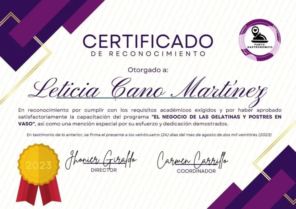 Certificado de Reconocimiento