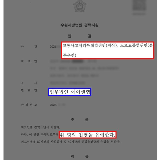 움주운전 재범+인사고, 실형 피하고 집행유예 받아낸 이결에니