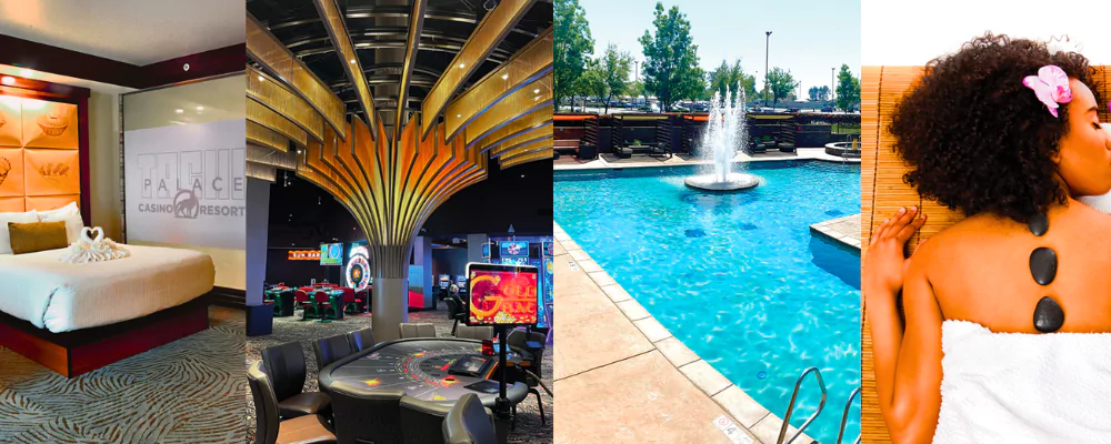 Casino hotel amenities collage