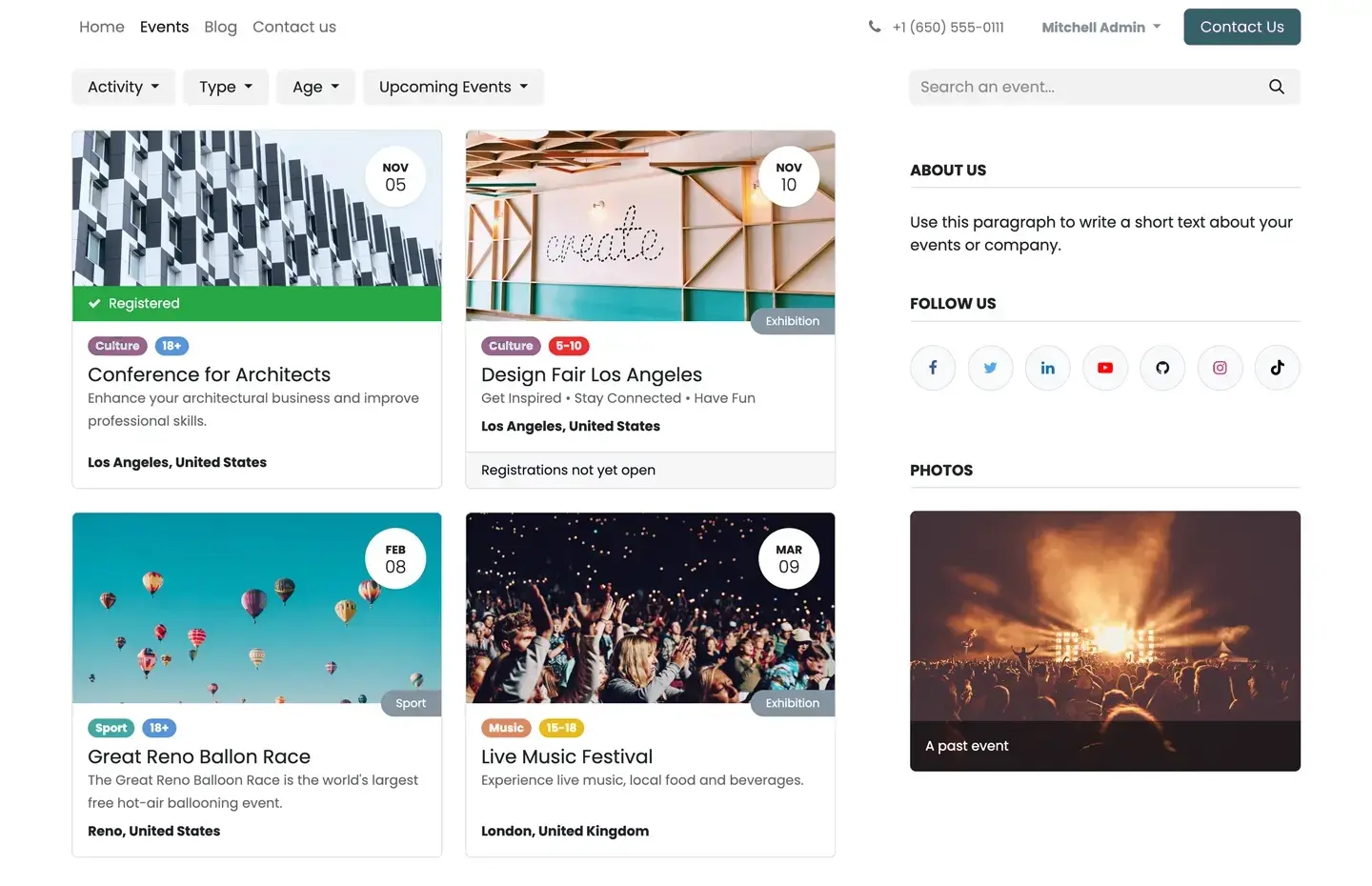 Event Management Dashboard