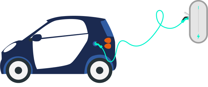 Véhicule électrique en charge