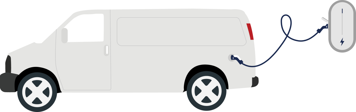 Utilitaire électrique en charge