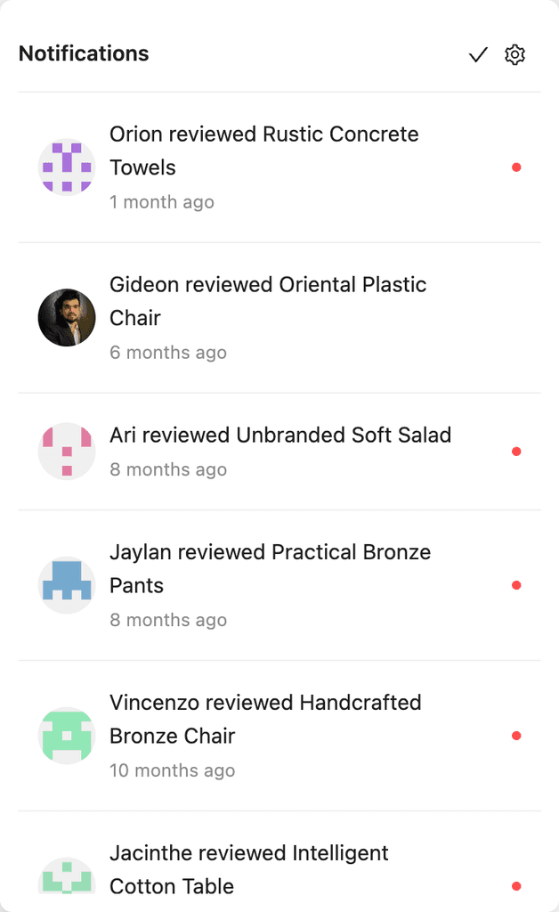 In-App Notification Bell