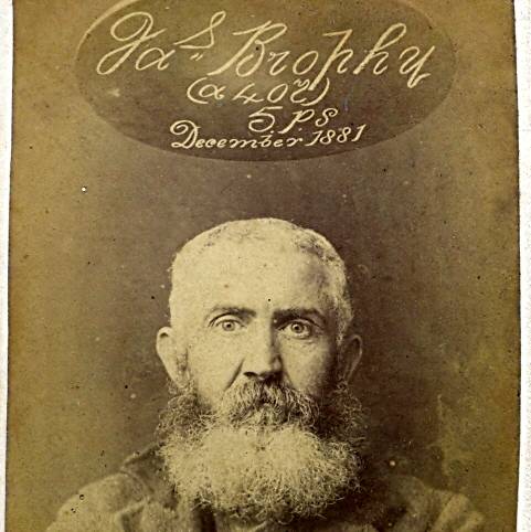 Mugshot of James Brophy, December 1881