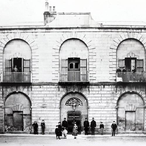 Historic photograph of the Kilmainham Gaol façade
