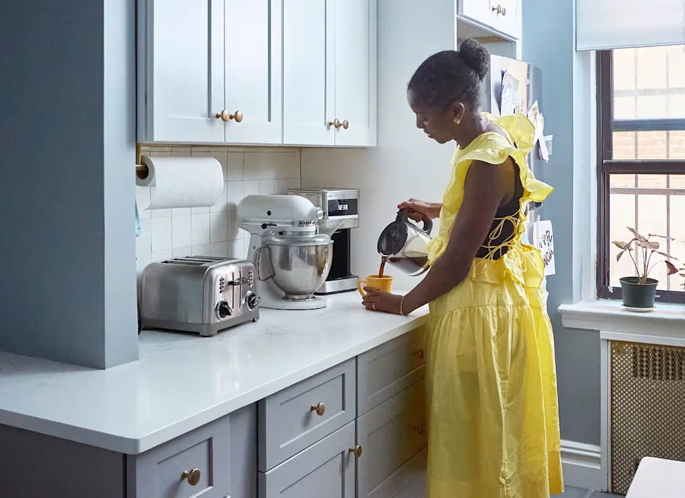 Person working in kitchen