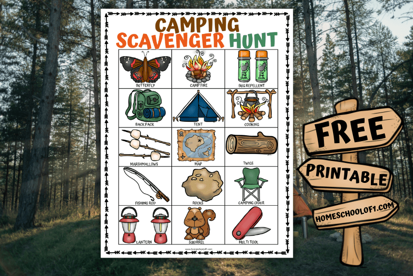 Free Printable Camping Scavenger Hunt For Kids