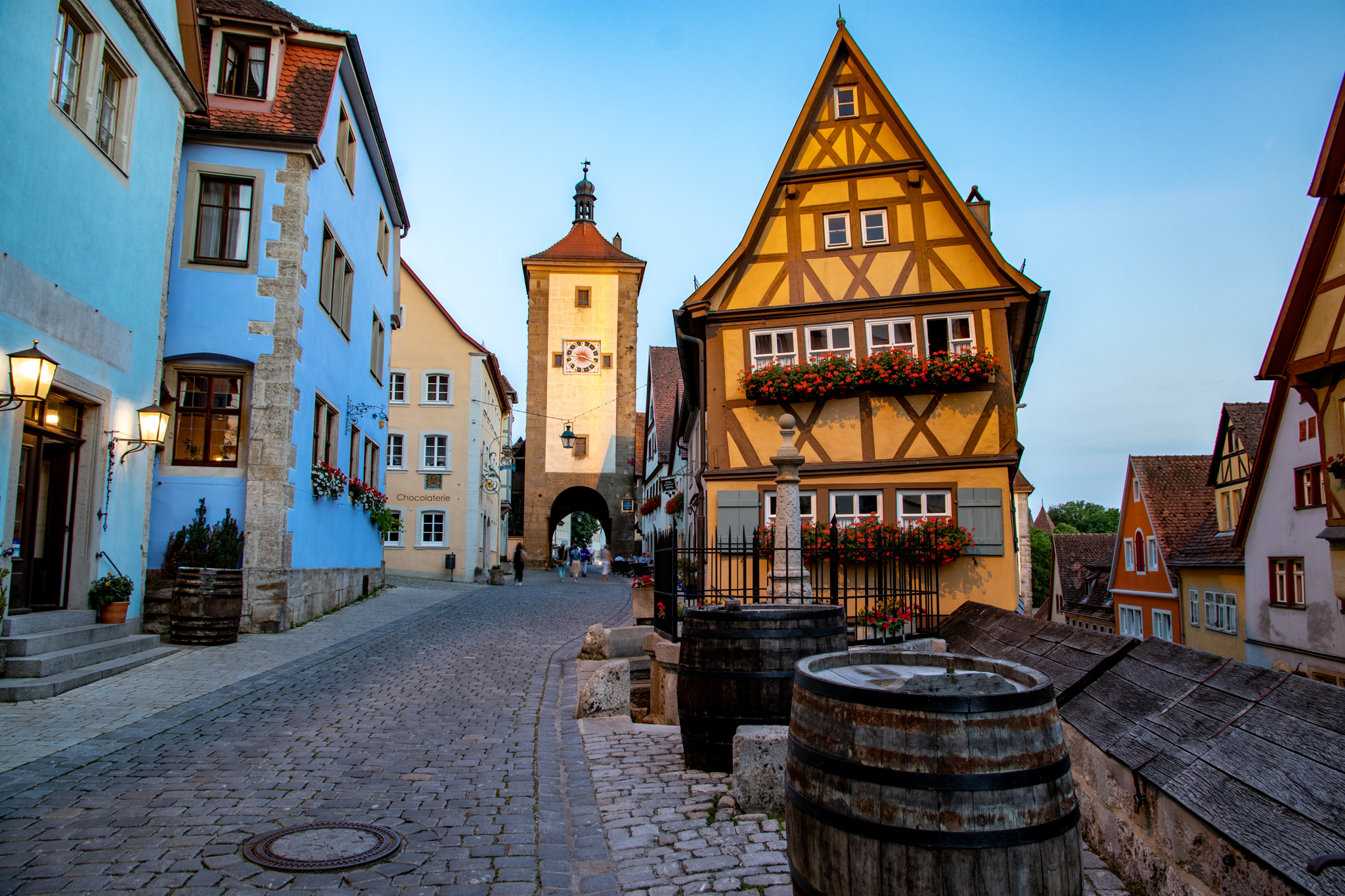 Historic Rothenburg street scene