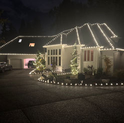 Christmas light installation